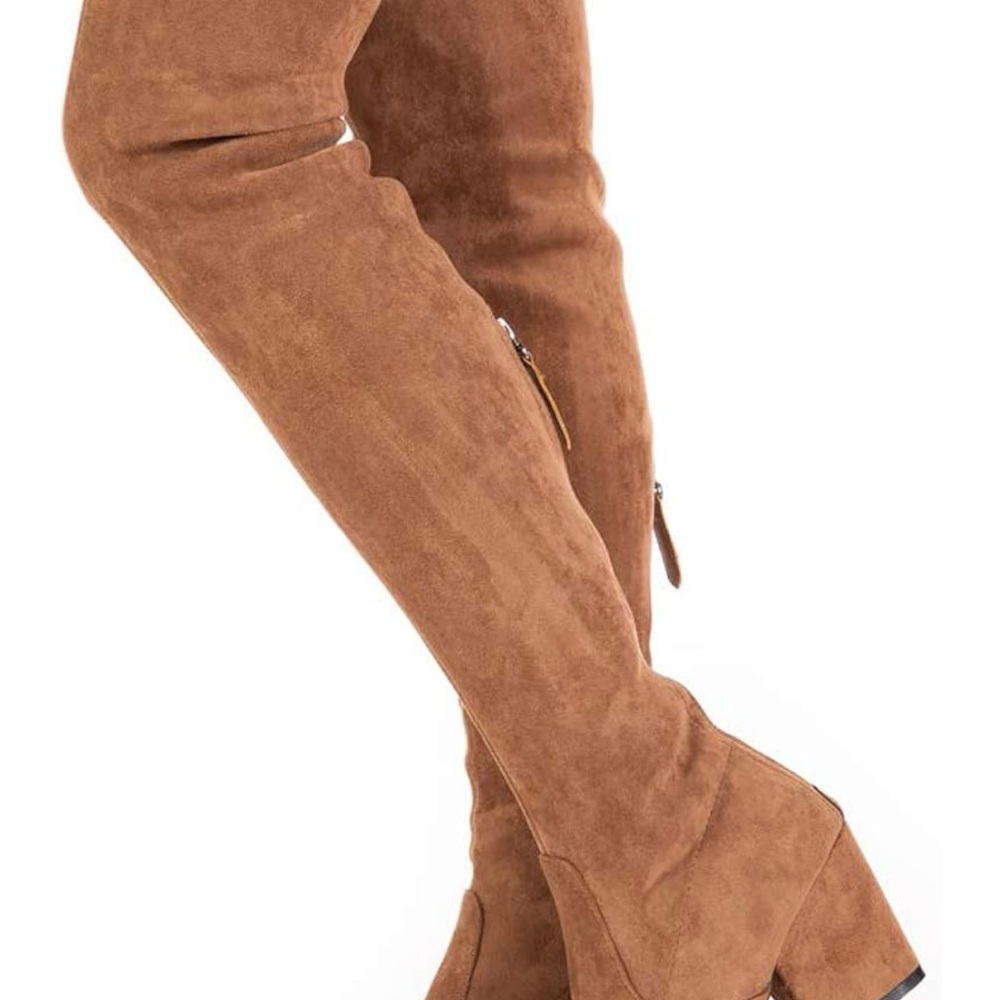 Elegant Brown Over-the-Knee Suede Boots